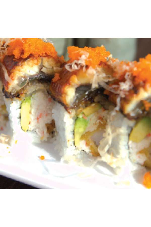 crunchy dragon roll sushi